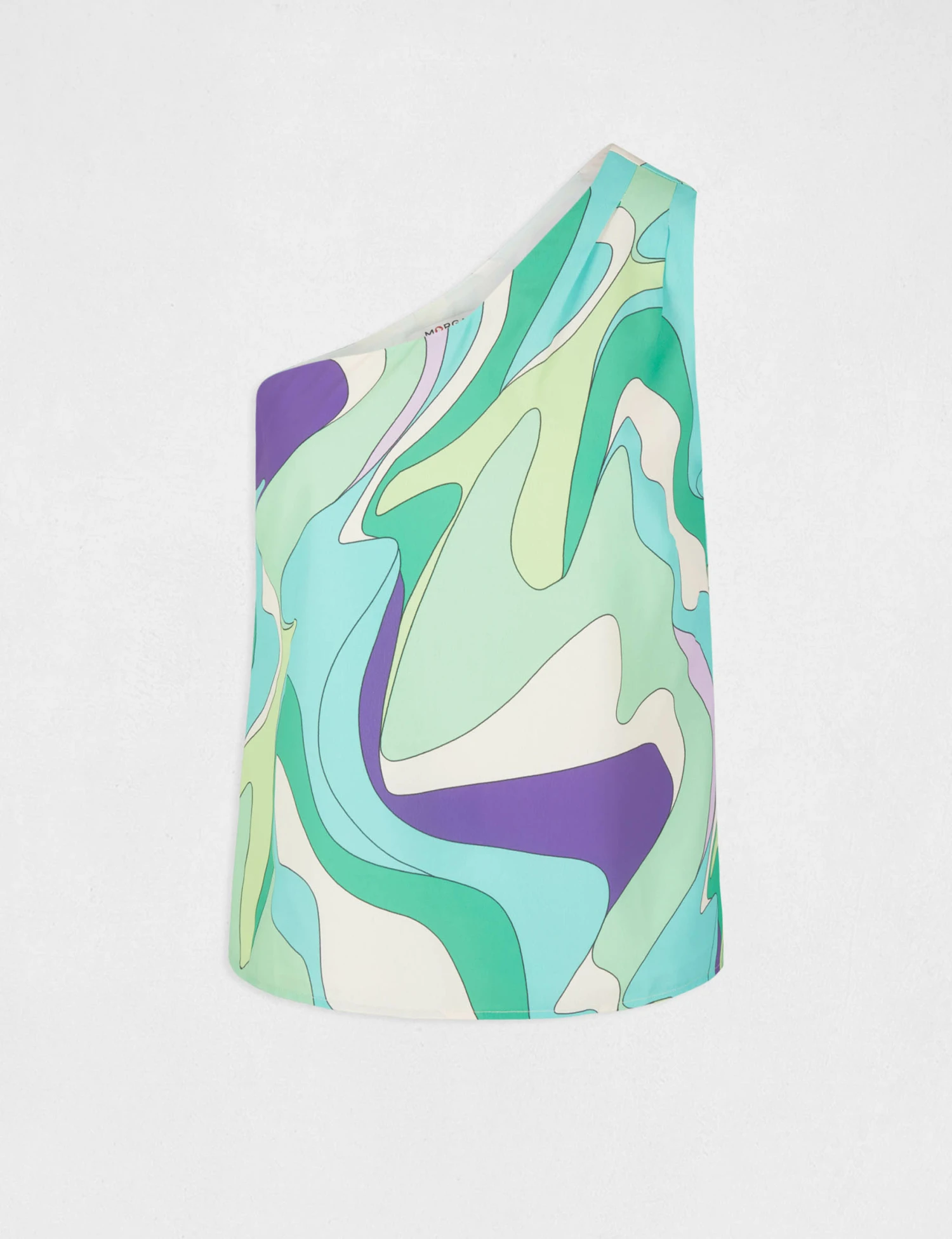 Blouse Asymétrique Imprimé Abstrait Multico Femme 4 Blouse Asymétrique Imprimé Abstrait Multico Femme – Image 4