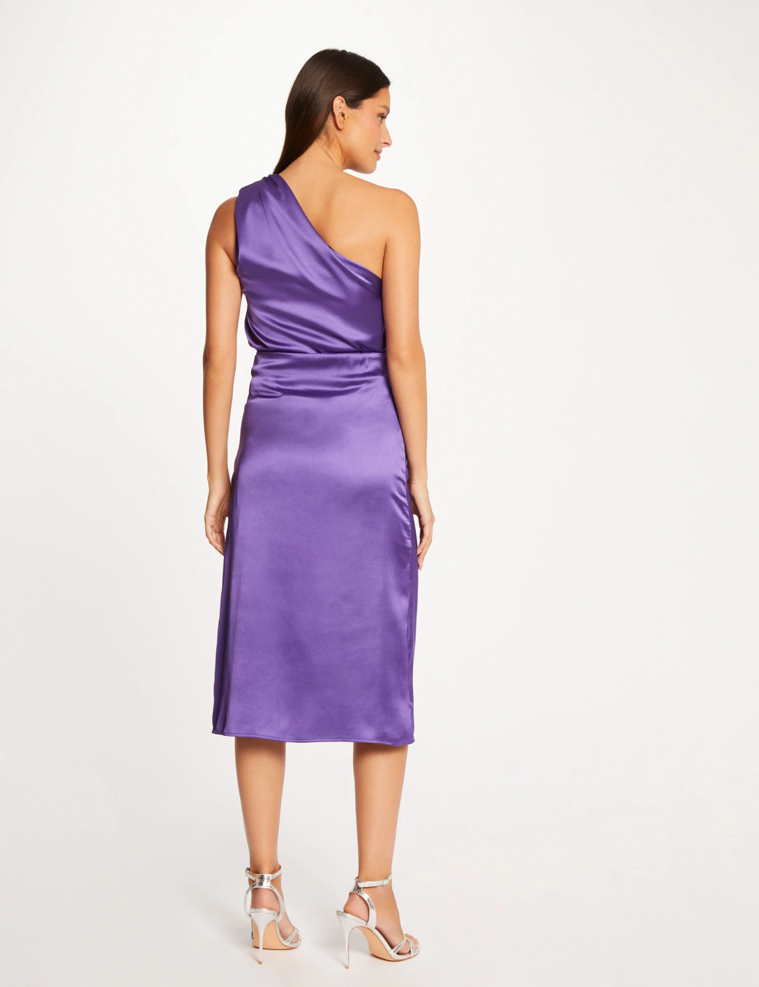 Blouse Asymétrique Satin Violet Femme 2 Blouse Asymétrique Satin Violet Femme – Image 2