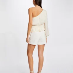 Blouse Asymétrique Smockée Ecru Moyen Femme -Morgandetoi Boutique blouse asymetrique smockee ecru moyen femme vue2 32536300942140213