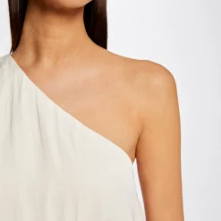 Blouse Asymétrique Smockée Ecru Moyen Femme -Morgandetoi Boutique blouse asymetrique smockee ecru moyen femme vue4 32536300942140213