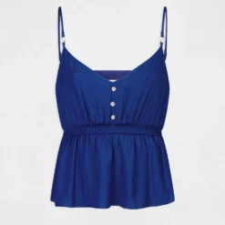 Blouse Bretelles Fines à Ornements Bleu Electrique Femme 8 Blouse Bretelles Fines à Ornements Bleu Electrique Femme -Morgandetoi Boutique blouse bretelles fines a ornements bleu electrique femme vue3 32536300942170314