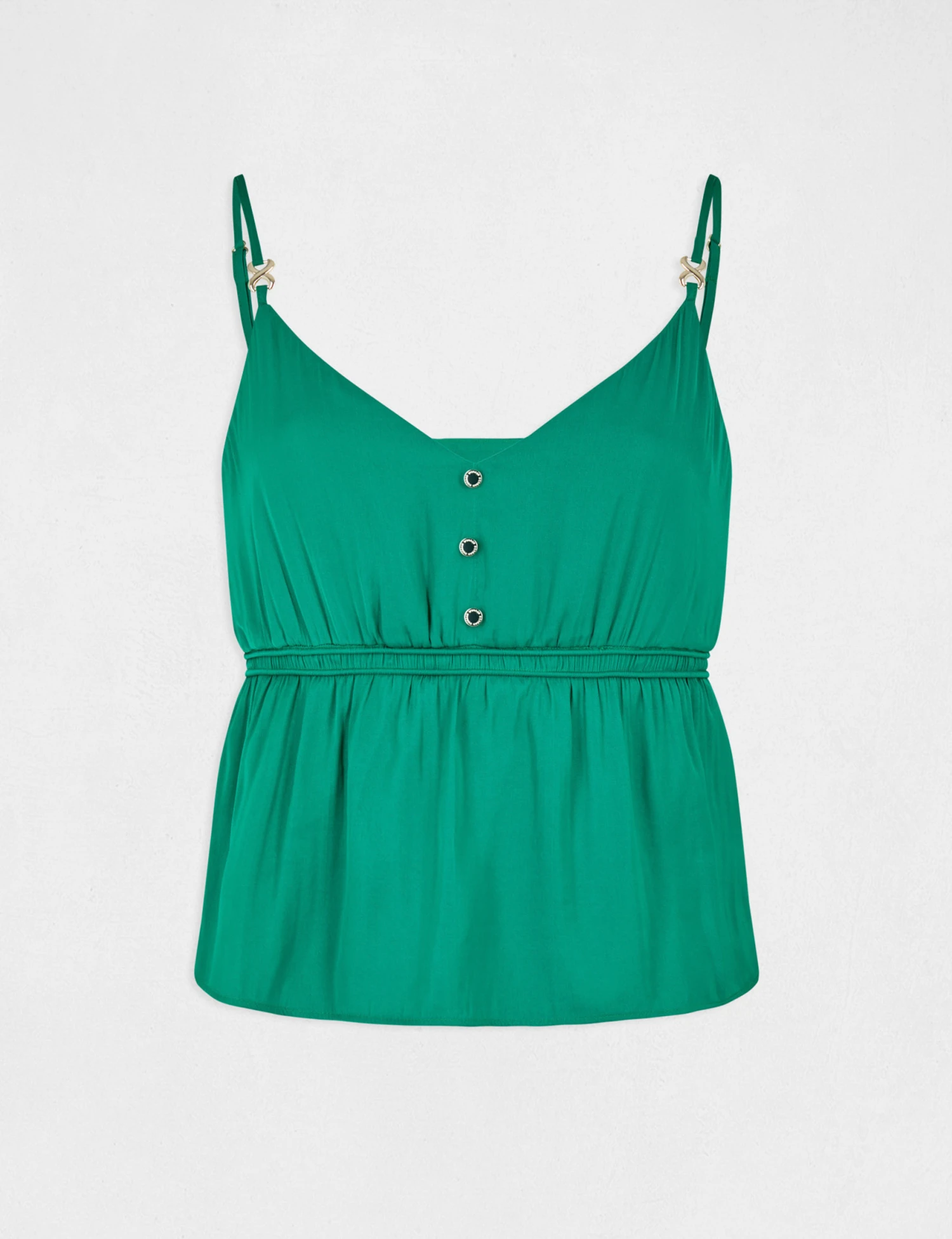 Blouse Bretelles Fines à Ornements Vert Femme 4 Blouse Bretelles Fines à Ornements Vert Femme – Image 4