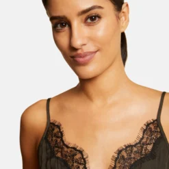 Blouse Bretelles Fines Avec Dentelle Vert Kaki Femme -Morgandetoi Boutique blouse bretelles fines avec dentelle vert kaki femme vue4 32536300931350716