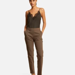 Blouse Bretelles Fines Avec Dentelle Vert Kaki Femme -Morgandetoi Boutique blouse bretelles fines avec dentelle vert kaki femme vue5 32536300931350716