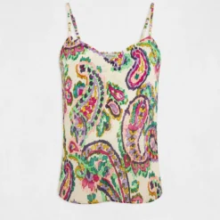 Blouse Bretelles Fines Imprimé Cachemire Multico Femme -Morgandetoi Boutique blouse bretelles fines imprime cachemire multico femme vue3 32536300942120900
