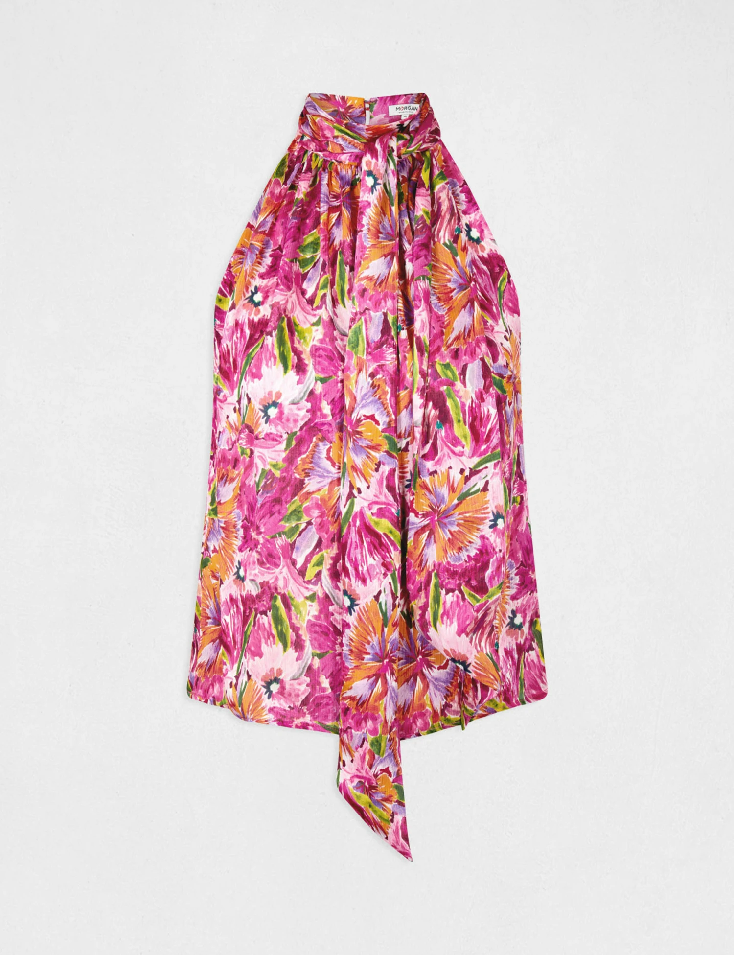 Blouse Col Lavallière Imprimé Floral Multico Femme 5 Blouse Col Lavallière Imprimé Floral Multico Femme – Image 5