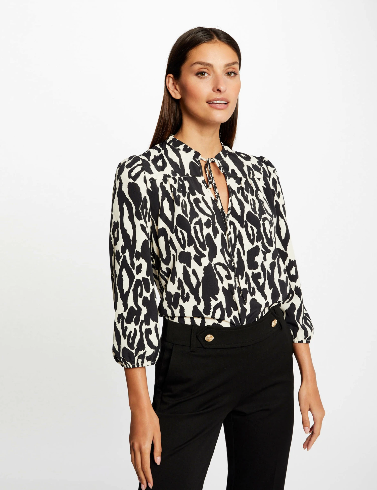 Blouse Manches 3/4 Imprimé Animalier Multico Femme 1 Blouse Manches 3/4 Imprimé Animalier Multico Femme