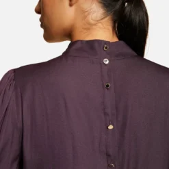 Blouse Manches 3/4 Satinée Prune Femme -Morgandetoi Boutique blouse manches 34 satinee prune femme vue4 32536300931540505