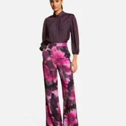 Blouse Manches 3/4 Satinée Prune Femme -Morgandetoi Boutique blouse manches 34 satinee prune femme vue5 32536300931540505