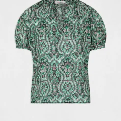 Blouse Manches Courtes Imprimée Multico Femme -Morgandetoi Boutique blouse manches courtes imprimee multico femme vue3 32536300958800900