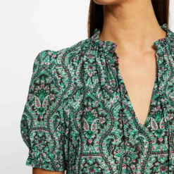 Blouse Manches Courtes Imprimée Multico Femme -Morgandetoi Boutique blouse manches courtes imprimee multico femme vue4 32536300958800900