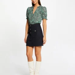 Blouse Manches Courtes Imprimée Multico Femme -Morgandetoi Boutique blouse manches courtes imprimee multico femme vue5 32536300958800900