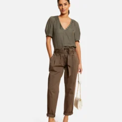 Blouse Manches Courtes Imprimée Vert Kaki Femme 7 Blouse Manches Courtes Imprimée Vert Kaki Femme -Morgandetoi Boutique blouse manches courtes imprimee vert kaki femme vue5 32536300931560715