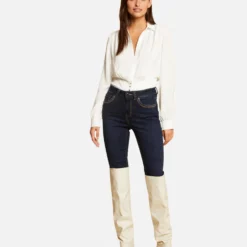 Blouse Manches Longues Ecru Femme -Morgandetoi Boutique blouse manches longues ecru femme vue5 32536300931470201