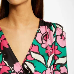 Blouse Manches Longues Imprimé Floral Multico Femme -Morgandetoi Boutique blouse manches longues imprime floral multico femme vue4 32536300932530900