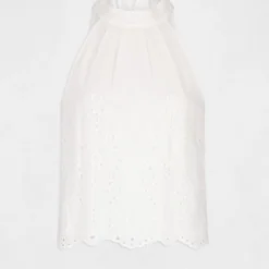 Blouse Sans Manches Avec Broderie Ecru Femme 10 Blouse Sans Manches Avec Broderie Ecru Femme -Morgandetoi Boutique blouse sans manches avec broderie ecru femme vue3 32536300939400201