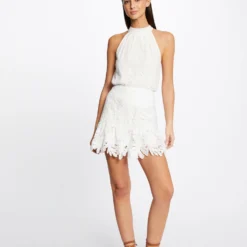 Blouse Sans Manches Avec Broderie Ecru Femme 9 Blouse Sans Manches Avec Broderie Ecru Femme -Morgandetoi Boutique blouse sans manches avec broderie ecru femme vue5 32536300939400201