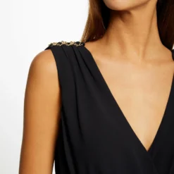 Blouse Sans Manches Détails Chaînes Marine Femme 9 Blouse Sans Manches Détails Chaînes Marine Femme -Morgandetoi Boutique blouse sans manches details chaines marine femme vue4 32536300939470301