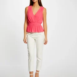 Blouse Sans Manches Détails Chaînes Rose Femme -Morgandetoi Boutique blouse sans manches details chaines rose femme vue5 32536300939470503