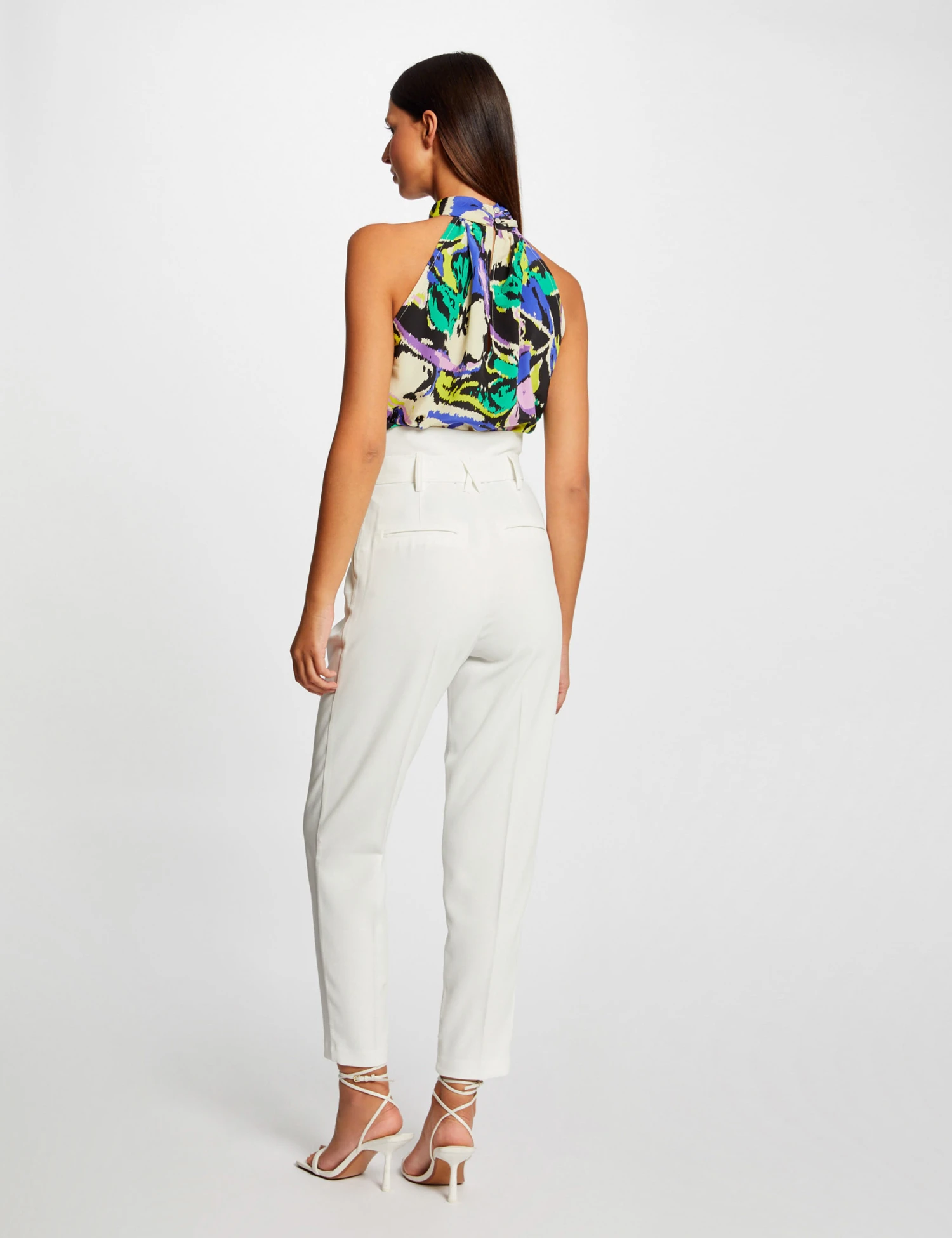 Blouse Sans Manches Imprimé Abstrait Multico Femme 2 Blouse Sans Manches Imprimé Abstrait Multico Femme – Image 2