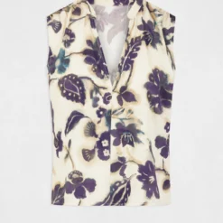 Blouse Sans Manches Imprimé Floral Multico Femme -Morgandetoi Boutique blouse sans manches imprime floral multico femme vue3 32536300955260900