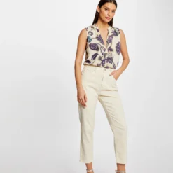 Blouse Sans Manches Imprimé Floral Multico Femme -Morgandetoi Boutique blouse sans manches imprime floral multico femme vue5 32536300955260900