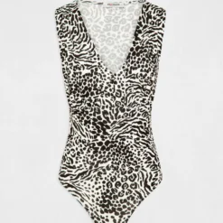 Body Col En V Imprimé Animalier Multico Femme 8 Body Col En V Imprimé Animalier Multico Femme -Morgandetoi Boutique body col en v imprime animalier multico femme vue3 32536300954240900