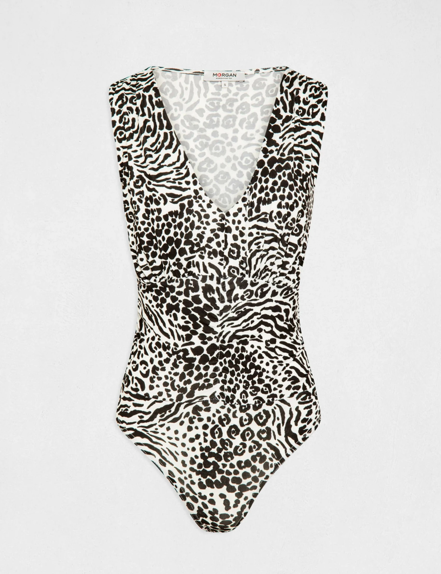 Body Col En V Imprimé Animalier Multico Femme 4 Body Col En V Imprimé Animalier Multico Femme – Image 4