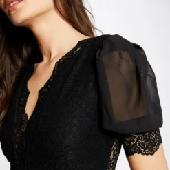 Body Manches Courtes à Dentelle Noir Femme 9 Body Manches Courtes à Dentelle Noir Femme -Morgandetoi Boutique body manches courtes a dentelle noir femme vue4 32536300901220100