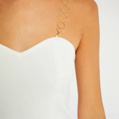 Bustier Avec Bretelles Fantaisie Ecru Femme -Morgandetoi Boutique bustier avec bretelles fantaisie ecru femme vue4 32536300936440201