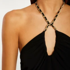 Bustier Avec Détail Chaîne Noir Femme 9 Bustier Avec Détail Chaîne Noir Femme -Morgandetoi Boutique bustier avec detail chaine noir femme vue4 32536300931400100