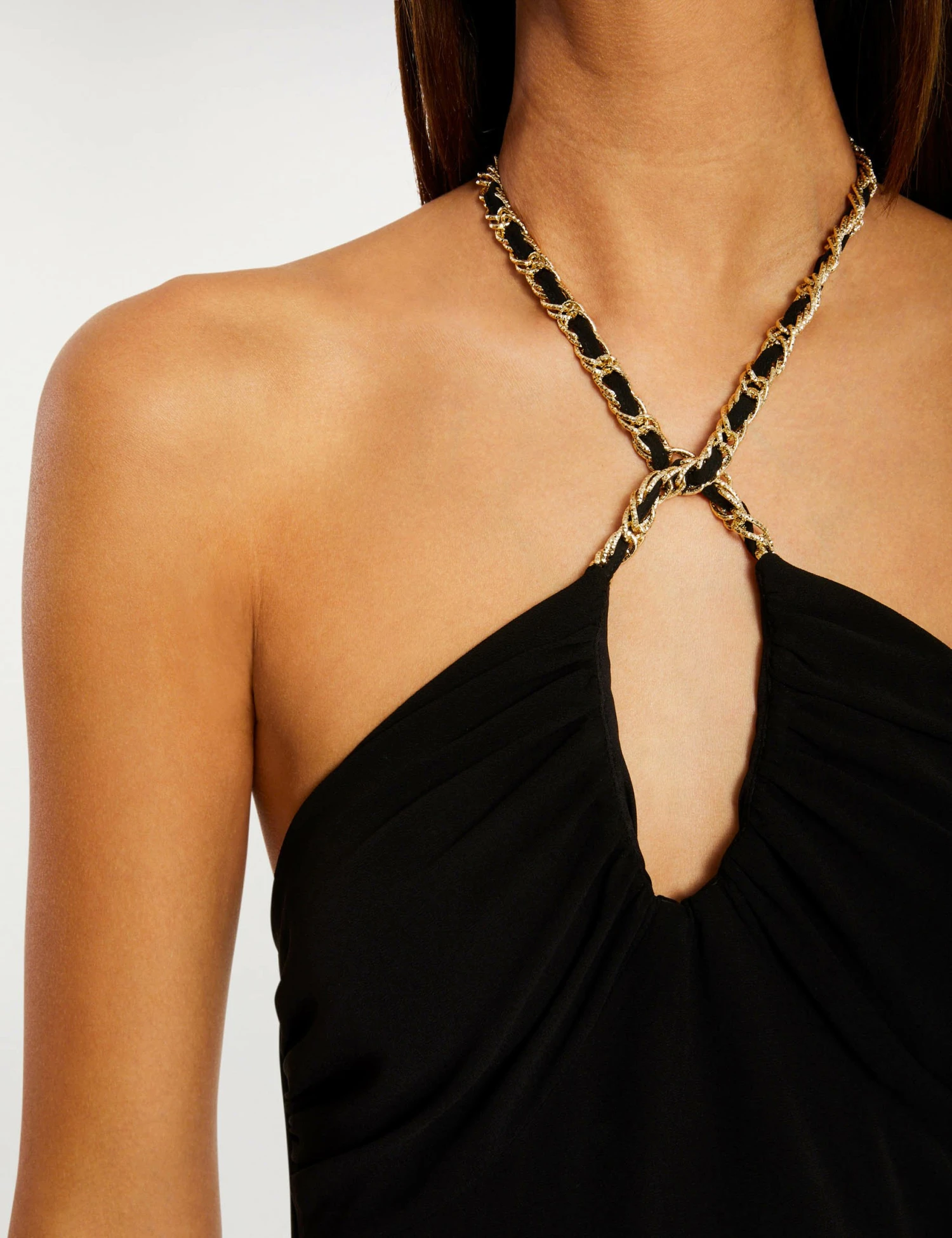 Bustier Avec Détail Chaîne Noir Femme 5 Bustier Avec Détail Chaîne Noir Femme – Image 5