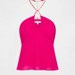 Bustier Avec Détail Chaîne Rose Fonce Femme -Morgandetoi Boutique bustier avec detail chaine rose fonce femme vue3 32536300931400515