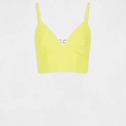 Bustier Crop Top à Ornement Dos Jaune Femme 8 Bustier Crop Top à Ornement Dos Jaune Femme -Morgandetoi Boutique bustier crop top a ornement dos jaune femme vue3 32536300939390400
