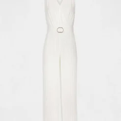 Combinaison Ample à Jambes Plissées Ecru Femme 8 Combinaison Ample à Jambes Plissées Ecru Femme -Morgandetoi Boutique combinaison ample a jambes plissees ecru femme vue3 32536300886640201