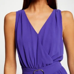 Combinaison Ample à Jambes Plissées Violet Fonce Femme 9 Combinaison Ample à Jambes Plissées Violet Fonce Femme -Morgandetoi Boutique combinaison ample a jambes plissees violet fonce femme vue4 32536300886640311