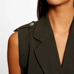 Combinaison Cintrée Double Boutonnage Vert Fonce Femme 9 Combinaison Cintrée Double Boutonnage Vert Fonce Femme -Morgandetoi Boutique combinaison cintree double boutonnage vert fonce femme vue4 32536300950730601