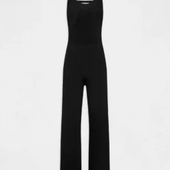 Combinaison Cintrée En Tricot Noir Femme -Morgandetoi Boutique combinaison cintree en tricot noir femme vue3 32536300953910100