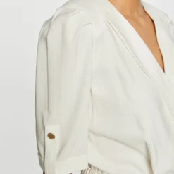 Combinaison Droite Avec Ceinture Ecru Femme -Morgandetoi Boutique combinaison droite avec ceinture ecru femme vue4 32536300866830201