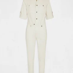 Combinaison Droite Boutonnée Ecru Moyen Femme -Morgandetoi Boutique combinaison droite boutonnee ecru moyen femme vue3 32536300930030213