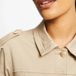 Combinaison Droite Ceinturée Beige Femme -Morgandetoi Boutique combinaison droite ceinturee beige femme vue4 32536300930060202