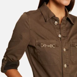 Combinaison Droite Ceinturée Vert Kaki Femme -Morgandetoi Boutique combinaison droite ceinturee vert kaki femme vue4 32536300931360715