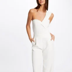 Combinaison Jambe Large Asymétrique Ecru Femme -Morgandetoi Boutique combinaison jambe large asymetrique ecru femme vue6 32536300947260201