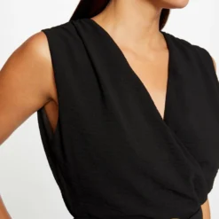 Combinaison Jambe Large Détail Boucle Noir Femme -Morgandetoi Boutique combinaison jambe large detail boucle noir femme vue4 32536300957530100