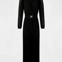 Combinaison Jambes Larges Plissée Noir Femme -Morgandetoi Boutique combinaison jambes larges plissee noir femme vue3 32536300942420100