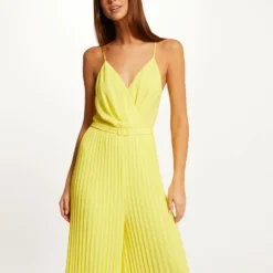 Combinaison Large Plissée Avec Dos Nu Jaune Femme 7 Combinaison Large Plissée Avec Dos Nu Jaune Femme -Morgandetoi Boutique combinaison large plissee avec dos nu jaune femme vue5 32536300938530400
