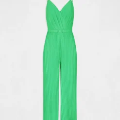 Combinaison Large Plissée Avec Dos Nu Vert Femme -Morgandetoi Boutique combinaison large plissee avec dos nu vert femme vue3 32536300938530600