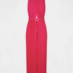 Combinaison Large Plissée Rose Fonce Femme -Morgandetoi Boutique combinaison large plissee rose fonce femme vue3 32536300930150515