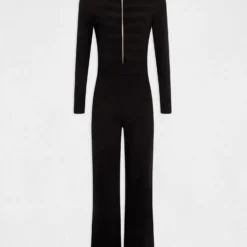 Combinaison Tricot Droite Zippée Noir Femme 7 Combinaison Tricot Droite Zippée Noir Femme -Morgandetoi Boutique combinaison tricot droite zippee noir femme vue5 32536300950100100
