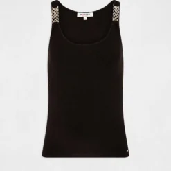 Débardeur Avec Bretelles à Ornements Noir Femme -Morgandetoi Boutique debardeur avec bretelles a ornements noir femme vue3 32536300938470100